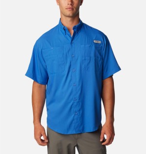 Columbia PFG Tamiami II Short Sleeve Men's Shirt Blue | STIEJK-932