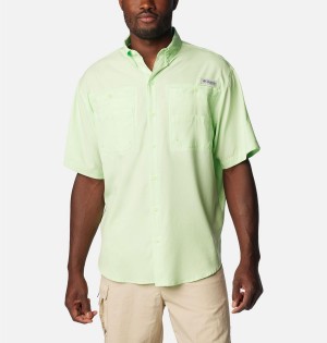 Columbia PFG Tamiami II Short Sleeve Men's Shirt Green | ZEVJQF-157