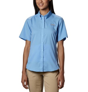Columbia PFG Tamiami II Short Sleeve Women's Shirt Blue | BTCVON-462