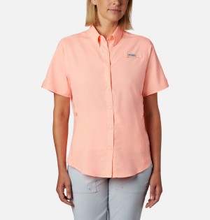 Columbia PFG Tamiami II Short Sleeve Women's Shirt Orange | DZQFPH-569