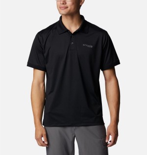 Columbia PFG Tamiami Men's Polo Shirt Black | VTAZBX-081