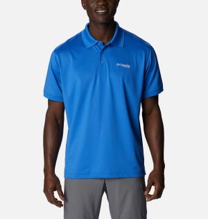 Columbia PFG Tamiami Men's Polo Shirt Blue | LZQXJH-730