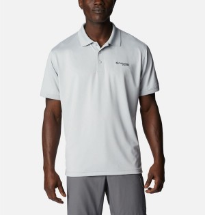 Columbia PFG Tamiami Men's Polo Shirt Grey | TJBGZW-374