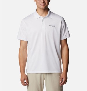 Columbia PFG Tamiami Men's Polo Shirt White | OTNARI-935