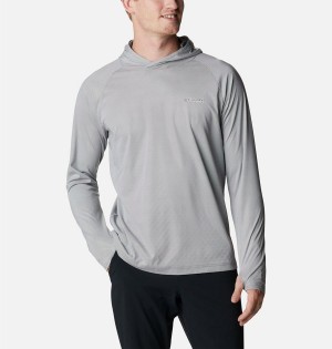 Columbia PFG Terminal Deflector Ice Men's Hoodie Grey | FOIMAV-850