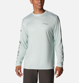 Columbia PFG Terminal Tackle Carey Chen Long Sleeve Men's T-Shirt Grey | LKYHRT-136