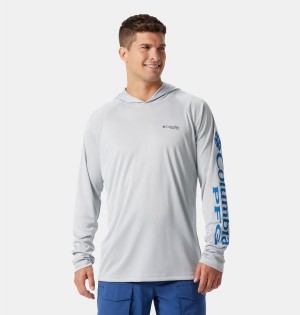 Columbia PFG Terminal Tackle Men's Hoodie Grey | JVBXAU-630