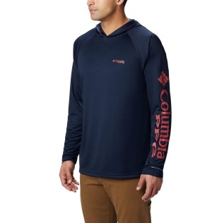 Columbia PFG Terminal Tackle Men's Hoodie Navy | JIZXOL-704
