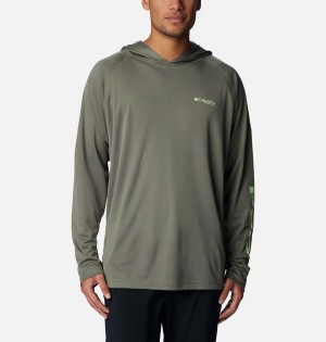 Columbia PFG Terminal Tackle Men's Hoodie Green | MEJCDP-164