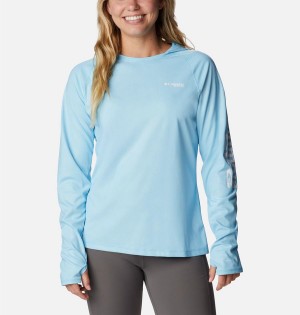 Columbia PFG Tidal Deflector Women's Hoodie Blue | SKYOEG-632