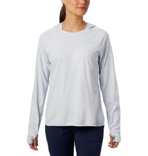 Columbia PFG Tidal Deflector Women's Hoodie Grey | GDBILQ-674