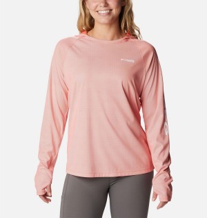 Columbia PFG Tidal Deflector Women's Hoodie Pink | DWONHT-615