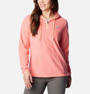 Columbia PFG Tidal Fleece Women's Hoodie Coral | NOJGLQ-018