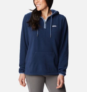 Columbia PFG Tidal Fleece Women's Hoodie Navy | ZSWLHQ-160