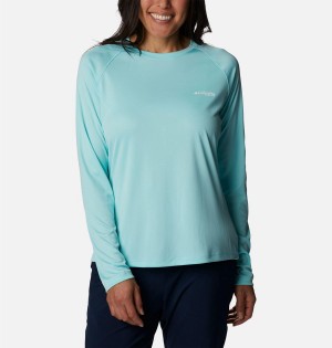 Columbia PFG Tidal II Long Sleeve Women's T-Shirt Turquoise | OSLDRG-543