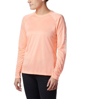 Columbia PFG Tidal II Long Sleeve Women's T-Shirt Orange | YCNRJF-632