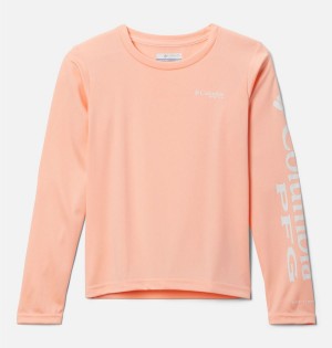 Columbia PFG Tidal Long Sleeve Kids' T-Shirt Orange | GHEBAC-026