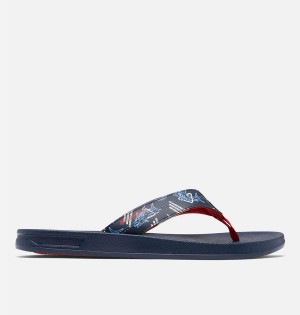 Columbia PFG Tidal Ray Flip Flop Men's Sandals Navy | XABNCE-572