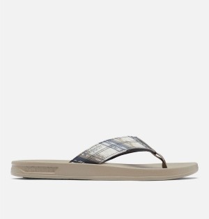 Columbia PFG Tidal Ray Flip Flop Men's Sandals Beige | VPWZXL-873
