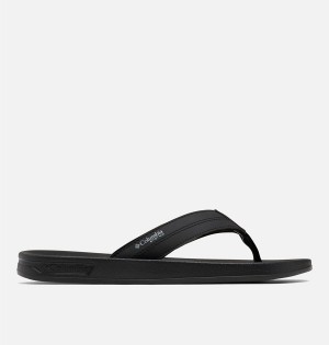 Columbia PFG Tidal Ray Flip Flop Men's Sandals Black | WUFJMH-053