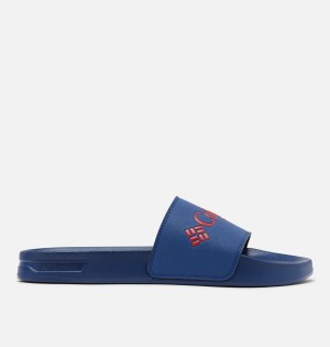 Columbia PFG Tidal Ray Slide Men's Sandals Blue | SNOQIA-302