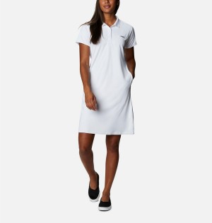 Columbia PFG Tidal Tee Polo Women's Dress White | VYIKZC-643