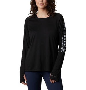 Columbia PFG Tidal Tee Women's Hoodie Black | EFBQJN-378