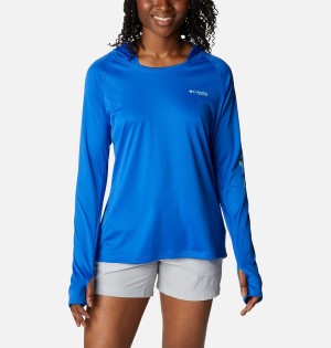 Columbia PFG Tidal Tee Women's Hoodie Blue | THGQPU-681