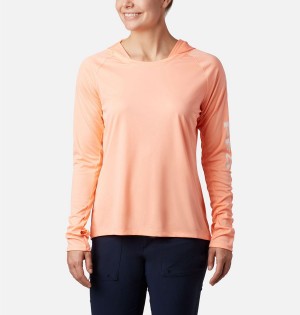 Columbia PFG Tidal Tee Women's Hoodie Orange | TCAPGW-967