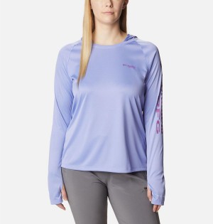 Columbia PFG Tidal Tee Women's Hoodie Purple | COSPQI-034
