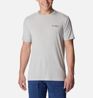 Columbia PFG Triangle Fill Tech Men's T-Shirt Grey | RPQZTS-964
