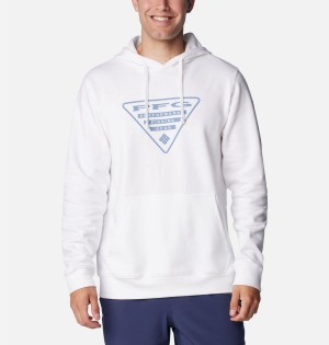 Columbia PFG Triangle II Men's Hoodie White | FTWGVN-042