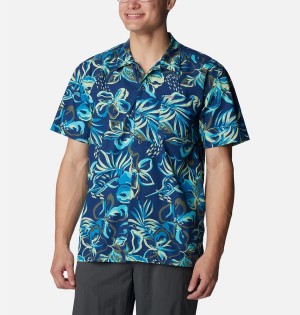 Columbia PFG Trollers Best Short Sleeve Men's Shirt Blue | UATBDE-134