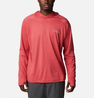 Columbia PFG Zero Rules Ice Men's Hoodie Red | LXYKIN-092