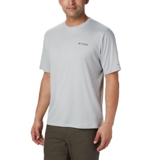 Columbia PFG Zero Rules Short Sleeve Men's T-Shirt Grey | MYNXQG-320