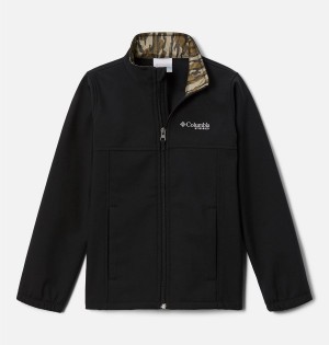 Columbia PHG Ascender Softshell Kids' Jacket Black | DVZHLY-462