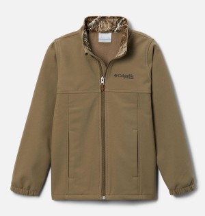 Columbia PHG Ascender Softshell Kids' Jacket Green | WUNJKY-358