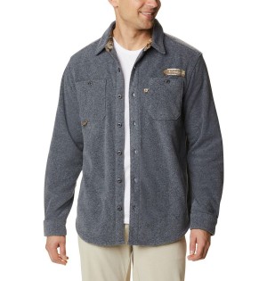 Columbia PHG Bucktail Fleece Over Men's Shirt Grey | BFVEWI-305