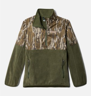 Columbia PHG Overlay 1/4 Zip Pullover Kids' Fleece Green | ZYCEIW-745