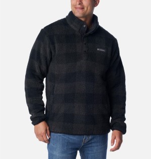 Columbia PHG Rugged Ridge II Sherpa Half Snap Men's Pullover Black | PURSDC-567