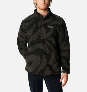 Columbia PHG Rugged Ridge II Sherpa Half Snap Men's Pullover Black | WGIMYE-510