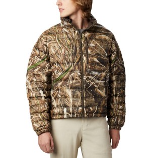Columbia PHG Widgeon Wader Heat Seal Liner Insulated Men's Puffer Jacket Brown | NXEVYI-581