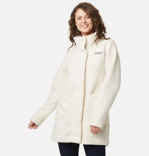 Columbia Panorama Long Women's Fleece Jacket White | MLSOIT-045