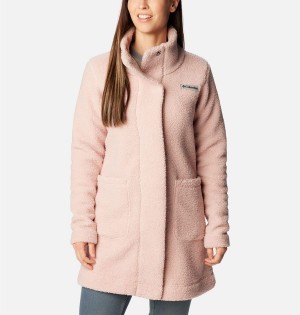Columbia Panorama Long Women's Fleece Jacket Pink | BUWFIO-640