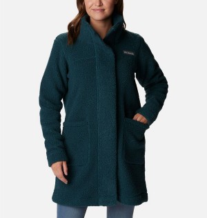Columbia Panorama Long Women's Fleece Jacket Turquoise | TNKAJF-670