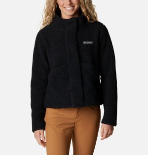 Columbia Panorama Snap Women's Fleece Jacket Black | NTWRQO-798