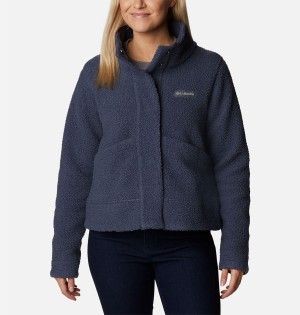 Columbia Panorama Snap Women's Fleece Jacket Navy | KGUOIR-564