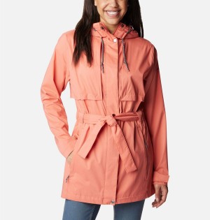 Columbia Pardon My Trench Women's Rain Jacket Coral | CLTMDW-795