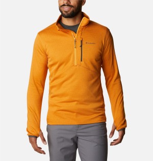 Columbia Park View Fleece Half Zip Men's Pullover Yellow | GIHDMJ-967
