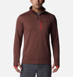 Columbia Park View Fleece Half Zip Men's Pullover Brown | AUBLQF-132